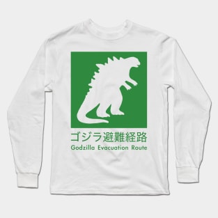 Godzilla Evacuation Route Long Sleeve T-Shirt